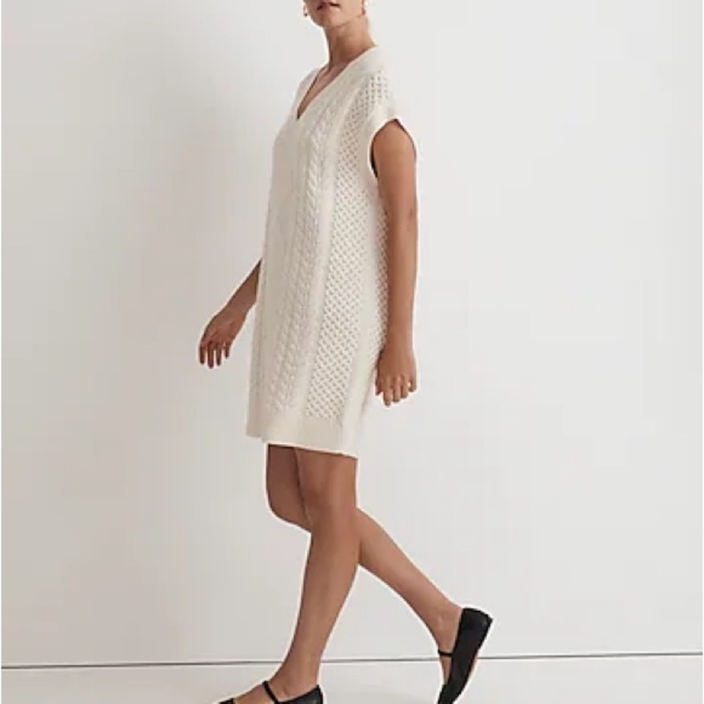Madewell - CABLE-KNIT OVERSIZED MINI SWEATER DRESS